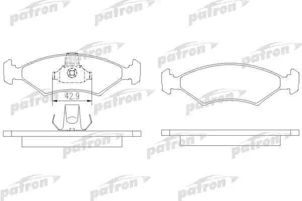 PATRON PBP1081 Колодки тормозные дисковые передн FORD: FIESTA III 89-95, FIESTA IV 95-02, FIESTA фургон 96-, FIESTA фургон 98-, PUMA 97-