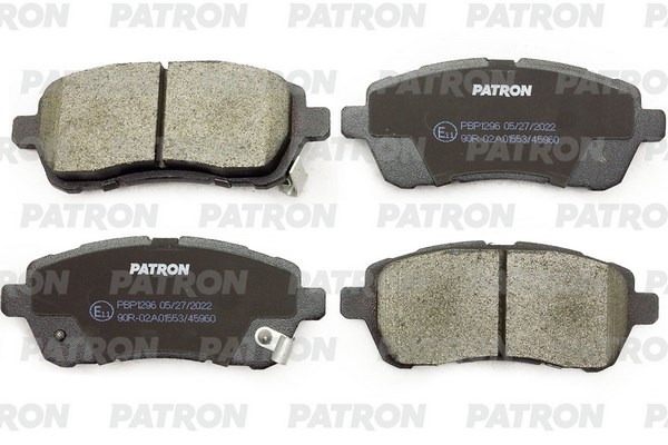 PATRON PBP1296 Колодки тормозные дисковые перед. перед. FORD FIESTA IV 08->, SUZUKI SWIFT IV 10->, MAZDA 2 07-15, DAIHATSU SIRION 05->