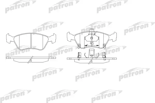 PATRON PBP1321 Колодки тормозные дисковые передн TOYOTA: AVENSIS 97-03, AVENSIS Liftback 97-03, AVENSIS Station Wagon 97-03