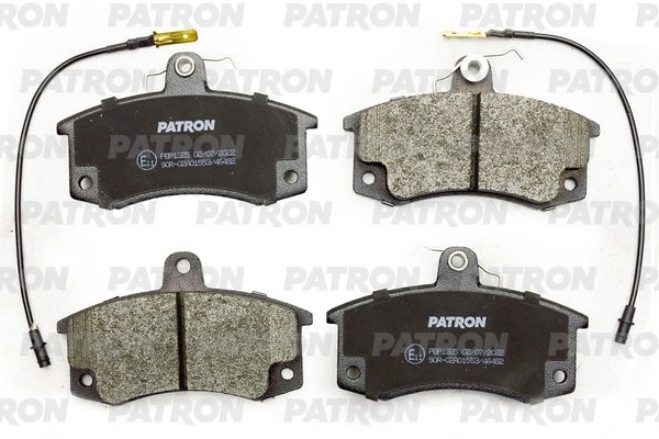 PATRON PBP1325 Колодки тормозные дисковые перед. c датчиком LADA: GRANTA, KALINA 04->, PRIORA 08->, 110 95-, 111 95-, 112 95-, NOVA 93-04, SAMARA 91->