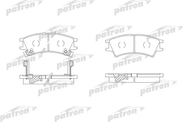 PATRON PBP1326 Колодки тормозные дисковые передн HYUNDAI: ATOS 98-, ATOS PRIME 99-