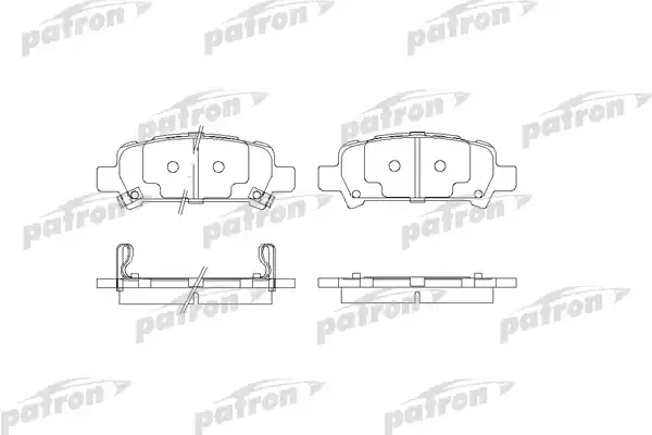 PATRON PBP1333 Колодки тормозные дисковые задн SUBARU: FORESTER 97-02, FORESTER 02-, IMPREZA 98-00, IMPREZA 00-, IMPREZA универсал 00-, IMPREZA универсал 98-00, LEGACY III 98-03, LEGACY I