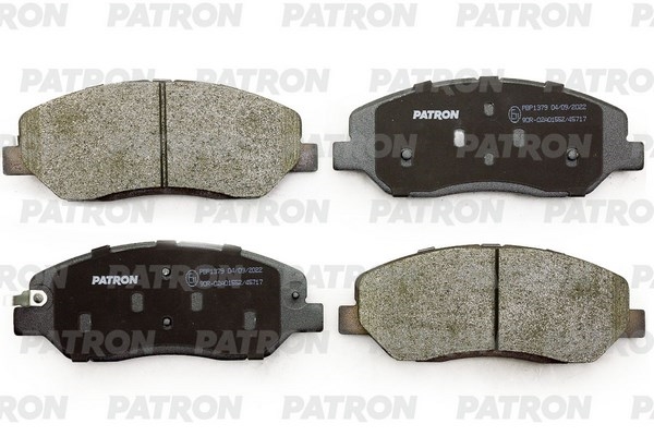 PATRON PBP1379 Колодки тормозные дисковые перед. HYUNDAI: SANTA FE 2.2 CRDi/2.2 CRDi 4x4/2.2 CRDi GLS/2.2 CRDi GLS 4x4/2.7/2.7 4x4/2.7 V6 GLS/2.7 V6 GLS 4x4/3.3 Dynamic 4x4 06-, SANTA FE