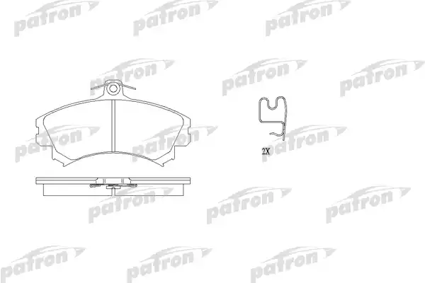PATRON PBP1384 Колодки тормозные дисковые пер. VOLVO S40/V40 95- (semi-metallic)