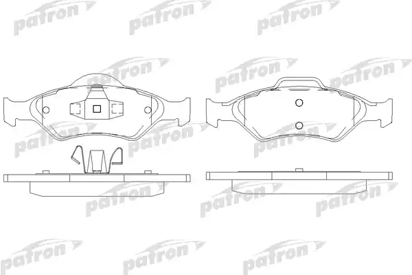 PATRON PBP1393 Колодки тормозные дисковые передн FORD: FIESTA IV 95-02, FIESTA фургон 96-, FIESTA фургон 98-, KA 96-