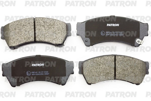 PATRON PBP142 Колодки тормозные дисковые перед. MAZDA: 6 2.5 02-07, 6 1.8 MZR/2.0 MZR/2.0 MZR-CD/2.2 D/2.2 MZR-CD/2.5 MZR 07-, 6 Hatchback 2.5 02-07, 6 Station Wagon 2.5 02-07, 6 1.8 MZR/2.0
