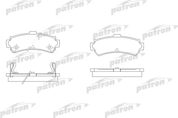 PATRON PBP1454 Колодки тормозные дисковые задн NISSAN: ALMERA I 95-00, ALMERA I Hatchback 95-00