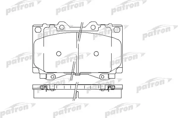 PATRON PBP1456 Колодки тормозные дисковые передн TOYOTA: LAND CRUISER 90-, LAND CRUISER 100 98-