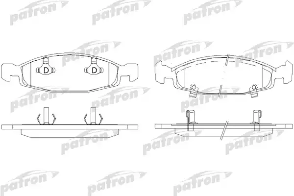 PATRON PBP1523 Колодки тормозные дисковые передн JEEP: CHEROKEE 88-, GRAND CHEROKEE II 99-