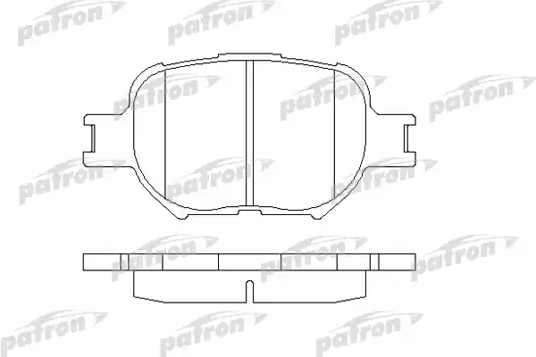 PATRON PBP1528 Колодки тормозные дисковые передн TOYOTA: CELICA 99-, COROLLA Verso 02-04, COROLLA Wagon 00-02, COROLLA универсал 02-