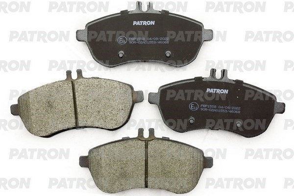 PATRON PBP1558 Колодки тормозные дисковые перед. MERCEDES-BENZ : C-CLASS C 200 K 08-   MB: C CLASS C 180 Kompressor/C 180 Kompressor/C 200 CDI/C 200 Kompressor/C 220 CDI/C 230/C