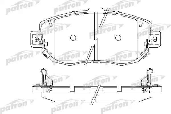 PATRON PBP1564 Колодки тормозные дисковые передн LEXUS: GS 05-, GS 93-97, GS 97-05, IS 99-, IS SportCross 01-, SC 01-,  TOYOTA: ALTEZZA 99-, ALTEZZA GITA 01-, ARISTO 90-04, CROWN седан 91