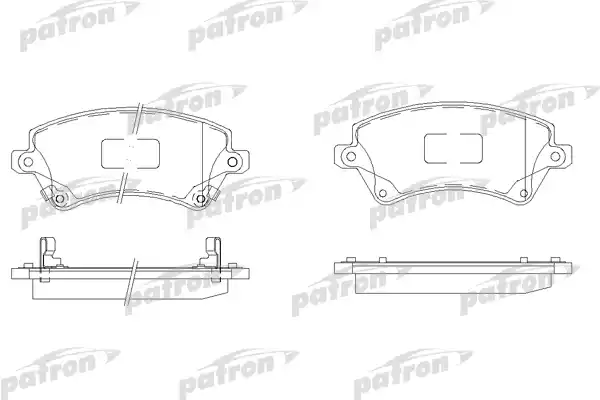 PATRON PBP1573 Колодки тормозные дисковые передн TOYOTA: COROLLA 00-02, COROLLA 02-, COROLLA Compact 00-02, COROLLA Liftback 00-02, COROLLA Verso 02-04, COROLLA Wagon 00-02, COROLLA седан