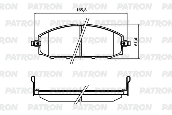 PATRON PBP1577 Колодки тормозные дисковые передн NISSAN: PATROL GR II 97-