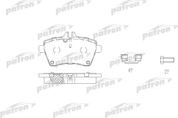 PATRON PBP1593 Колодки тормозные дисковые передн MERCEDES-BENZ: A-CLASS 04-