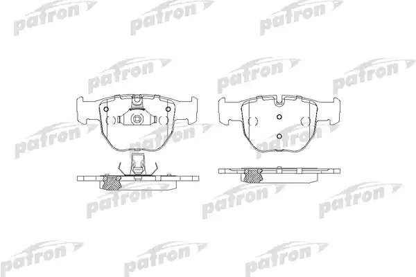PATRON PBP1597 Колодки тормозные дисковые передн LANDROVER, Range Rover 2/2002-0
