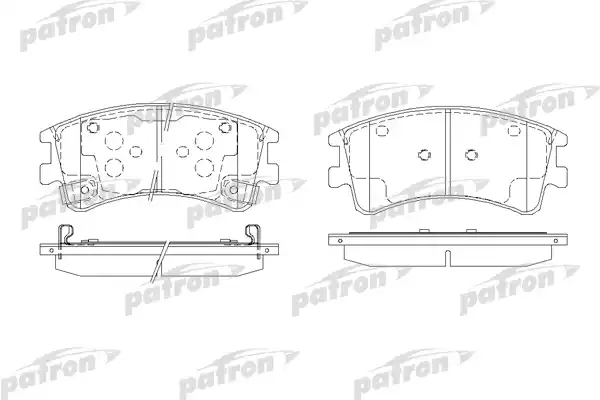 PATRON PBP1619 Колодки тормозные дисковые передн MAZDA: 6 02-, 6 Hatchback 02-, 6 Station Wagon 02-