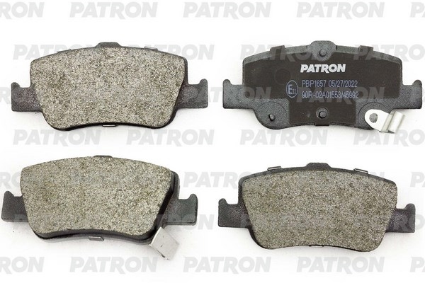 PATRON PBP1657 Колодки тормозные дисковые зад. TOYOTA: ALTIS седан (E15 , E14 ) 07-, AURIS ( ZE15 ,  RE15 ) 06-, COROLLA ( E11 ) 97-02 , COROLLA седан ( E12J ,  E12T ) 01-