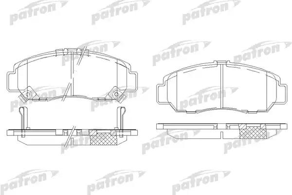 PATRON PBP1669 Колодки тормозные дисковые передн HONDA: CIVIC VI 05-05, CIVIC VII 05-, FR-V 05-, ODYSSEY 03-, STEPWAGON 05-, STREAM 05-, STREAM 01-