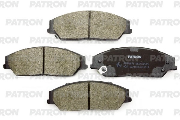 PATRON PBP1678 Колодки тормозные дисковые