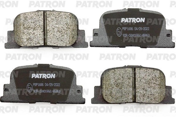 PATRON PBP1686 Колодки тормозные дисковые зад. TOYOTA Camry 96-01 / GEELY FC/SC7 (Made in Belarus) / BYD F3/Yuan