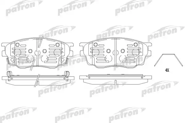 PATRON PBP1707 Колодки тормозные дисковые