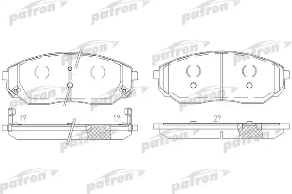 PATRON PBP1735 Колодки тормозные дисковые передн KIA: SORENTO 02-