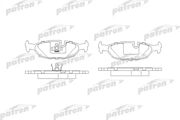 PATRON PBP296 Колодки тормозные дисковые задн BMW: 3 82-91, 3 Touring 87-94, 3 кабрио 85-93, 5 81-87, 6 76-90, Z1 88-91
