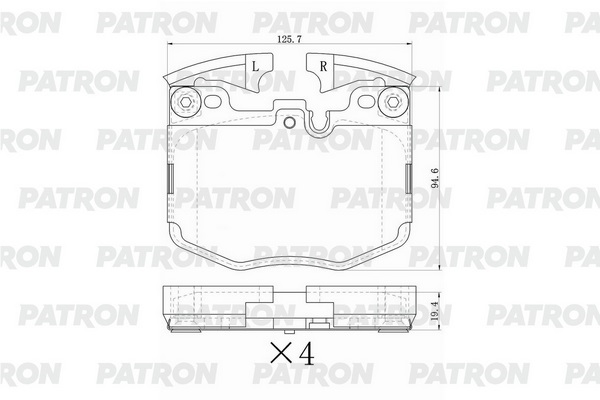 PATRON PBP297 Колодки тормозные дисковые пер. BMW 3/4/5/6/7/X5/X6/X7-series 17- (Brembo)