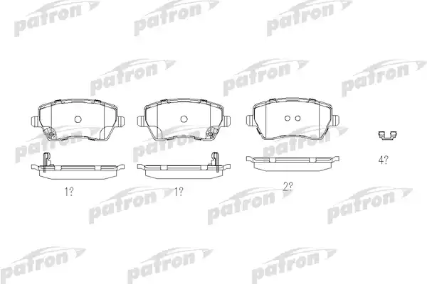 PATRON PBP4069 Колодки тормозные дисковые пер. LADA Vesta 15- / SUZUKI Swift III 05-