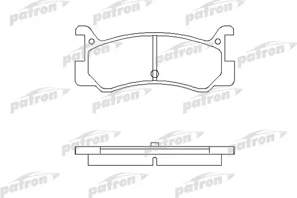 PATRON PBP482 Колодки тормозные дисковые задн DAIHATSU: CHARADE IV 93-99, CHARADE IV седан 94-, GRAN MOVE 96-, MAZDA: 323 III 85-91, 323 III Hatchback 85-91, 323 III Station Wagon 86-95,
