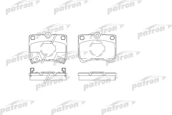 PATRON PBP597 Колодки тормозные дисковые передн KIA: PRIDE 90-, PRIDE универсал 99-, MAZDA: 121 I 87-90