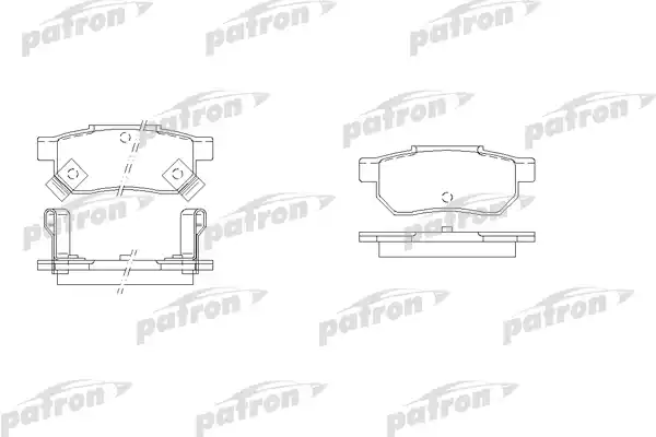 PATRON PBP621 Колодки тормозные дисковые задн HONDA: CIVIC IV 91-95, CIVIC IV Fastback 94-97, CIVIC IV Hatchback 91-95, CIVIC IV купе 94-96, CIVIC V 95-01, CIVIC V Aerodeck 98-01, CIVIC