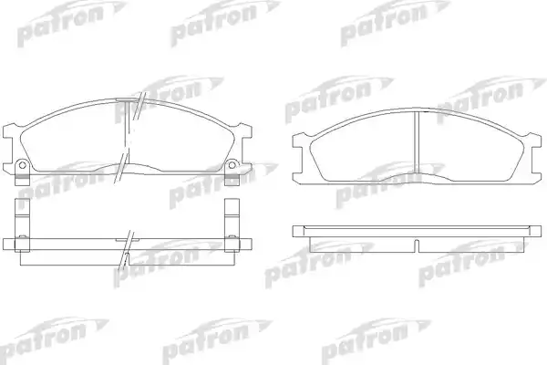 PATRON PBP641 Колодки тормозные дисковые передн NISSAN: PICK UP 92-98, TERRANO I 87-96, URVAN автобус 82-88, URVAN автобус 89-96, URVAN фургон 87-97