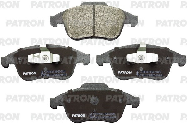 PATRON PBP647 Колодки тормозные дисковые RENAULT SCENIC/GRAND SCENIC III 09->, MEGANE III 2.0 09->, MEGANE CC 2.0 06.10->