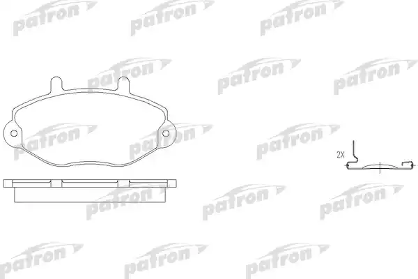 PATRON PBP701 Колодки тормозные дисковые передн FORD: TRANSIT c бортовой платформой 91-00, TRANSIT c бортовой платформой 88-92, TRANSIT автобус 91-00, TRANSIT автобус 88-92, TRANSIT фург