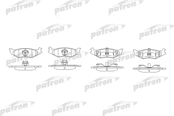 PATRON PBP7012 Колодки тормозные дисковые задн CHRYSLER: GS DAYTONA SHELBY купе 87-92, LE BARON 86-91, LE BARON кабрио 86-96, NEW YORKER 93-98, SARATOGA 89-95, VISION 93-