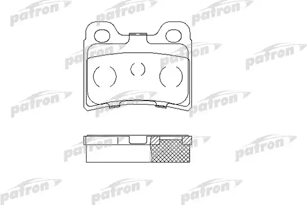 PATRON PBP772 Колодки тормозные дисковые задн FORD: ESCORT V 90-92, ESCORT V кабрио 90-92, ESCORT V универсал 90-92, ESCORT VI 92-95, ESCORT VI кабрио 92-95, ESCORT VI седан 93-95, ESCOR