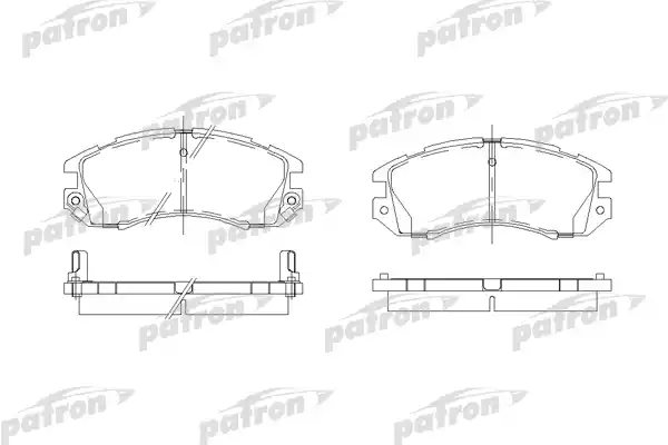 PATRON PBP789 Колодки тормозные дисковые передн SUBARU: IMPREZA 92-00, IMPREZA универсал 92-00, LEGACY I 89-94, LEGACY I универсал 89-94, LEGACY II 94-99, LEGACY II универсал 94-98