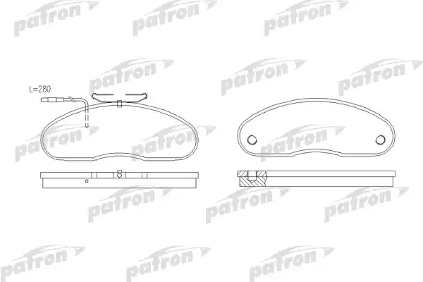 PATRON PBP791 Колодки тормозные дисковые передн NISSAN: TRADE c бортовой платформой 3.0 D 93-98, TRADE фургон 3.0 D 93-98