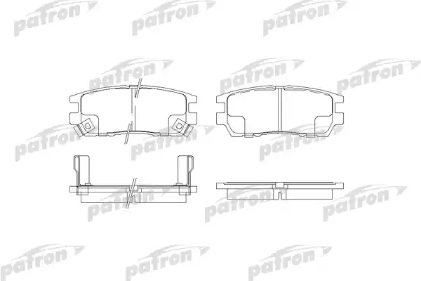 PATRON PBP804 Колодки тормозные дисковые задн MITSUBISHI: L 400 автобус 96-, L 400 фургон 96-, PAJERO I 89-90, PAJERO I Вездеход открытый 89-90, PAJERO II 90-00, PAJERO II Вездеход откры
