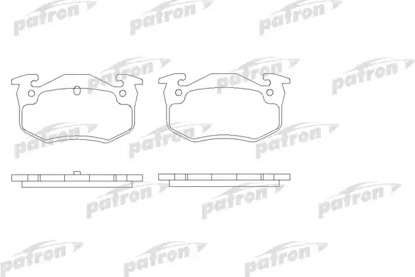 PATRON PBP877 Колодки тормозные дисковые задн RENAULT: 19 I 88-92, 19 I Cabriolet 91-92, 19 II 92-95, 19 II Cabriolet 92-96, 19 II Chamade 92-95, 19 II фургон 92-95, CLIO I 90-98
