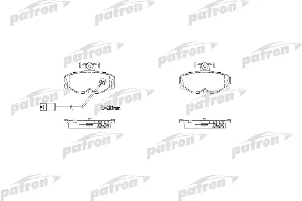 PATRON PBP915 Колодки тормозные дисковые задн FORD: SCORPIO I 85-94, SCORPIO I седан 86-94, SCORPIO I универсал 88-94