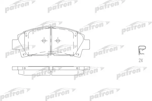 PATRON PBP928 Колодки тормозные дисковые передн TOYOTA: AVENSIS 99-03, AVENSIS Liftback 99-03, AVENSIS Station Wagon 99-03, CARINA E седан 94-97, MR 2 89-00