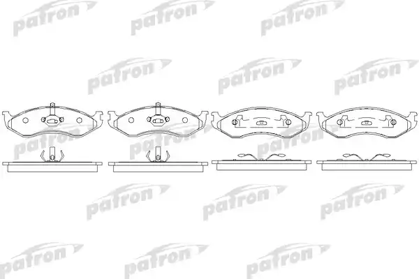 PATRON PBP929 Колодки тормозные дисковые передн JEEP: CHEROKEE 84-, GRAND CHEROKEE I 91-99, WRANGLER I 91-96, KIA: CARNIVAL 99-01