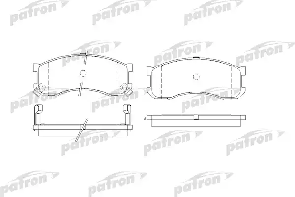 PATRON PBP939 Колодки тормозные дисковые передн MAZDA: 626 III 87-92, 626 III Hatchback 87-92, 626 III Station Wagon 88-97, 626 III купе 87-91