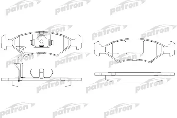 PATRON PBP982 Колодки тормозные дисковые пер. KIA Sephia 93- / CHEVROLET Cobalt 1.5 13- (-ABS)