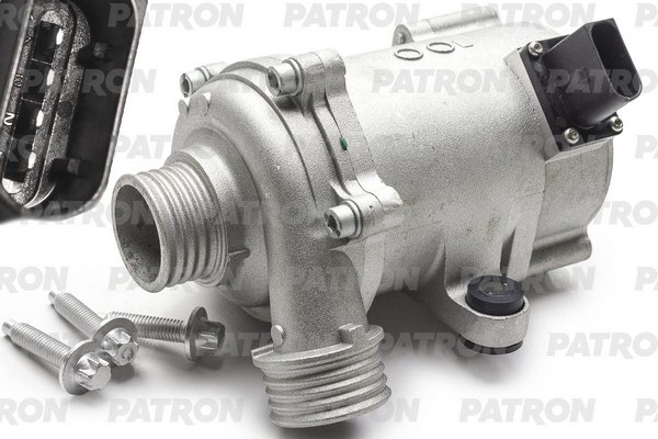 PATRON PCP057 Насос водяной электрический прямоугольный разъём BMW 2/3/5 F10/F20/F30 2.0i N20B16, N20B20A/B 10>