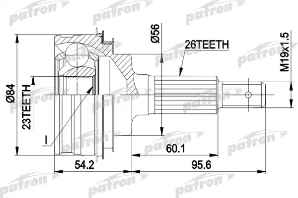PATRON PCV1030 ШРУС наружн к-кт 26x56x23 TOYOTA: CARINA II -85, COROLLA II 83-91
