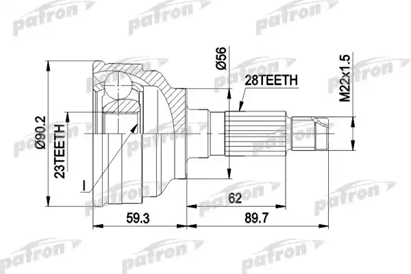PATRON PCV1268 ШРУС